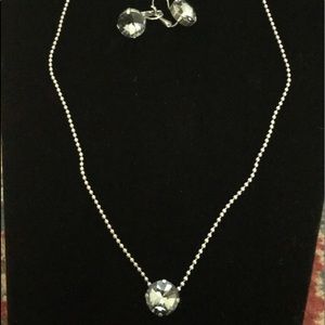 SABIKA ONE STONE NECKLACE & EARRING SET